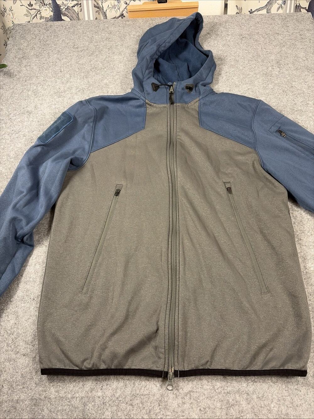 511 Men Tactical Full Zip Fleece Two Tone Hoodie